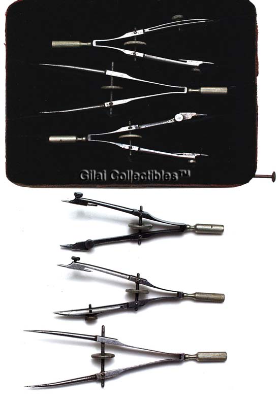 A 19th Century German Set of Drawing Instruments by C. Reifler. - click to enlarge.