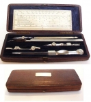 A Set of 6 Drawing Instruments Made From German Silver...