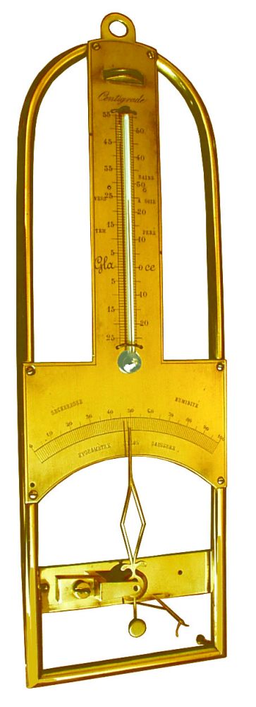 18th Century Saussure Hair Hygrometer. - click to enlarge.