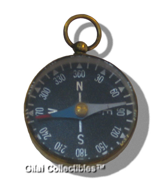 Old Brass German Magnetic Compass - click to enlarge.