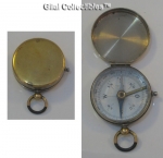 Antique Brass Pocket Magnetic Compass with Locking Lever.