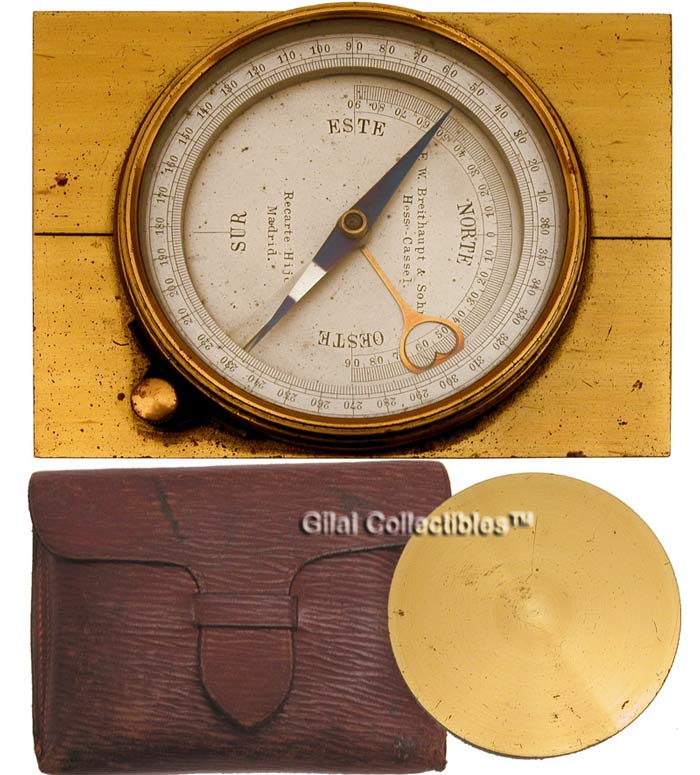 Geologist Stratum Compass With Inclinometer by Breithaupt & Sohn. Germany. - click to enlarge.