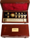 Complete Sikes Hydrometer With Original Weights and Ivory...