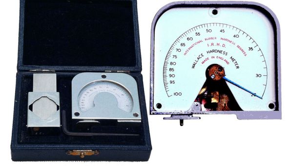 Durometer, A Rubber Hardness Tester by Wallace from Croydon. - click to enlarge.