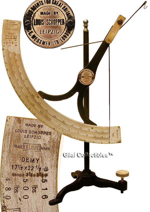 Self-indicating Quadrant German Paper Scale Balance by Louis Schopper, Leipzig. - click to enlarge.