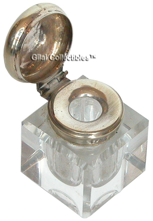 Square Cut Glass Inkwell - click to enlarge.