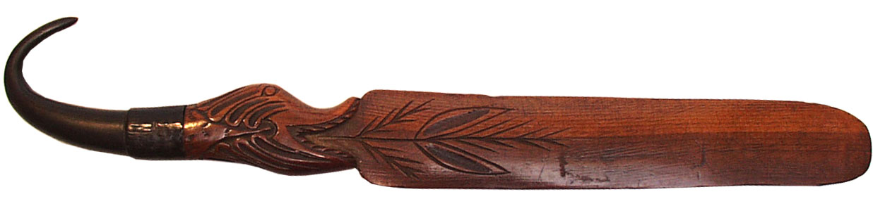 Wood Letter Opener  with Hawk Talon - click to enlarge.