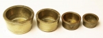 19th Century Nested Brass Cup Shape Troy Weights.