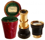 Monocular - Stained Ivory and Gilt Metal 19th century Monocular