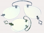 Rimless Folding Pince-Nez Spectacles with Pear Shaped Lenses