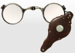Silver and Tortoise-Shell Hinged Lorgnette Eyeglasses 19th...