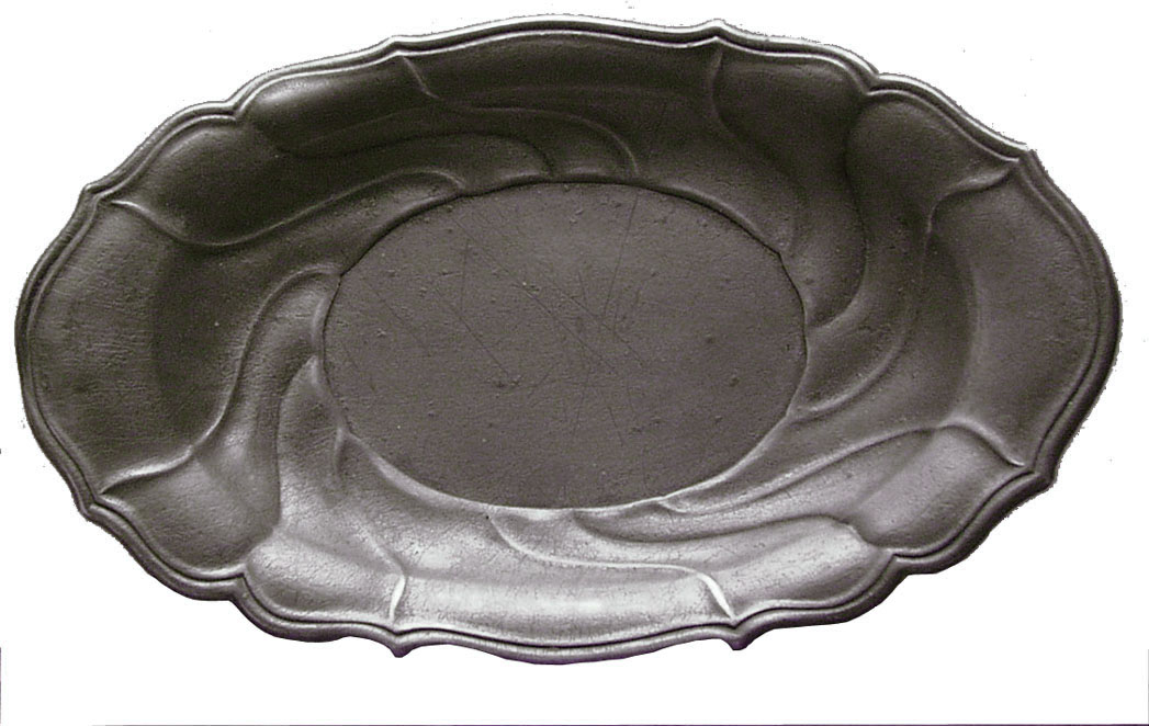 German 18th Century Pewter Oval Plate - click to enlarge.