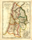 Map Of Palestina Antiqua, London 1826. With Biblical Jewish...