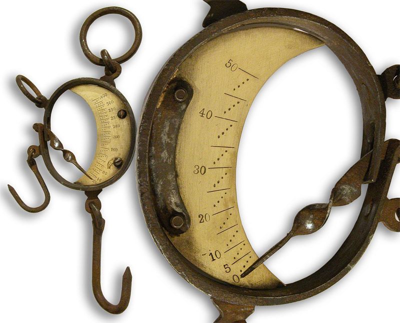 19th Century Mancur Spring Scales To Weigh Up To 400 lb. - click to enlarge.