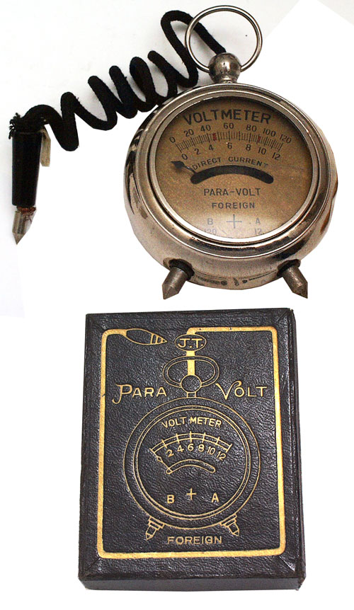 Para-Volt’, A Pocket Analog Voltmeter with Original Box - click to enlarge.