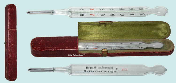 German Medical Thermometer in Original Case. - click to enlarge.