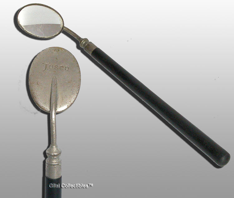 Ebony Handled Oval Dental Mirror, 19th Century - click to enlarge.