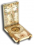 17th Century Ivory Diptych Sundial By Leonhart Miller.