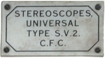 Reconnaissance Photogrammetry Mirror Stereoscope Type S.V.2 C.F.C - click to enlarge.