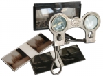 Folding Stereoscope by Unis Paris With 3 Glass Verscope...